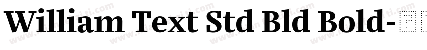 William Text Std Bld Bold字体转换